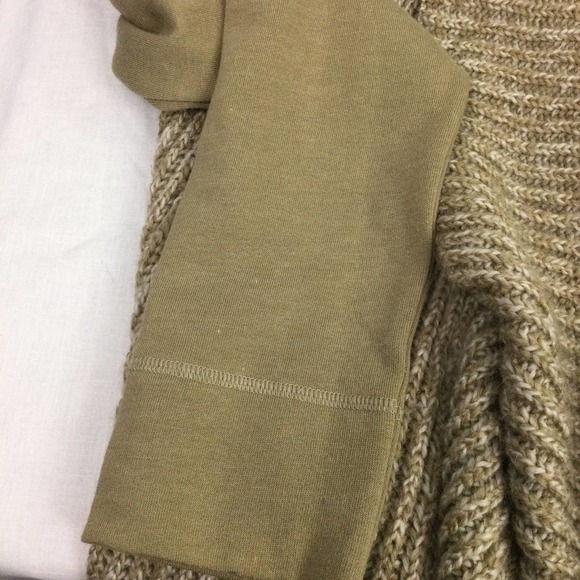 PrAna Tan Waterfall Wool Blend Knit Long Sleeve Open Cardigan Women’s Size M - Picture 14 of 15